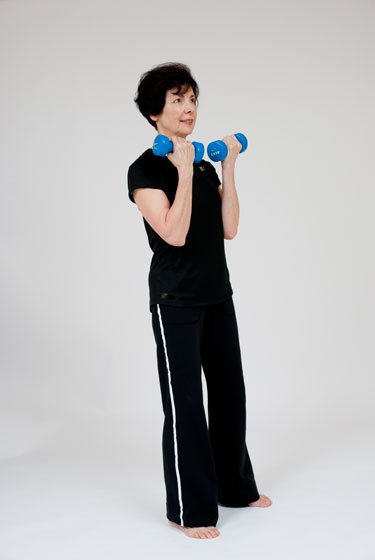 standing biceps curl osteoporosis exercise. one rep max calculator