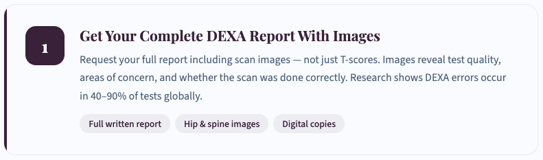 osteoporosis diagnosis step 1